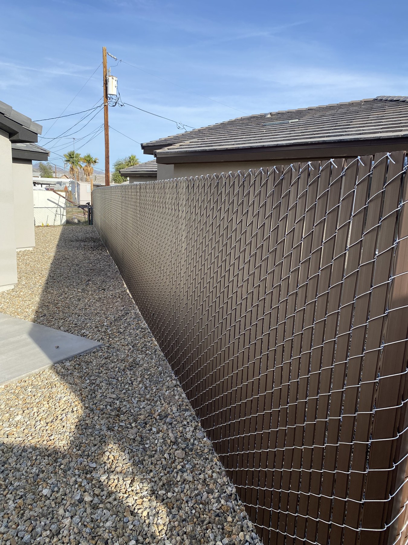 Completed privacy fencing installed by Tri-City Fence